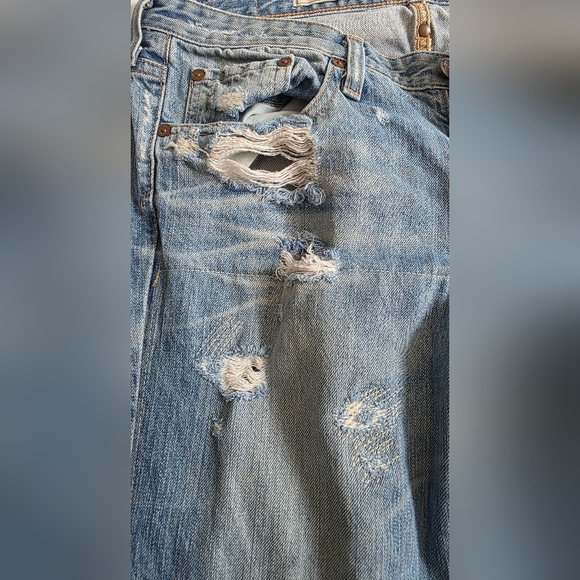 Adriana Goldschmeid  Women's Distressed Slim Straight Leg Jeans, Waist 31 - Picture 16 of 16